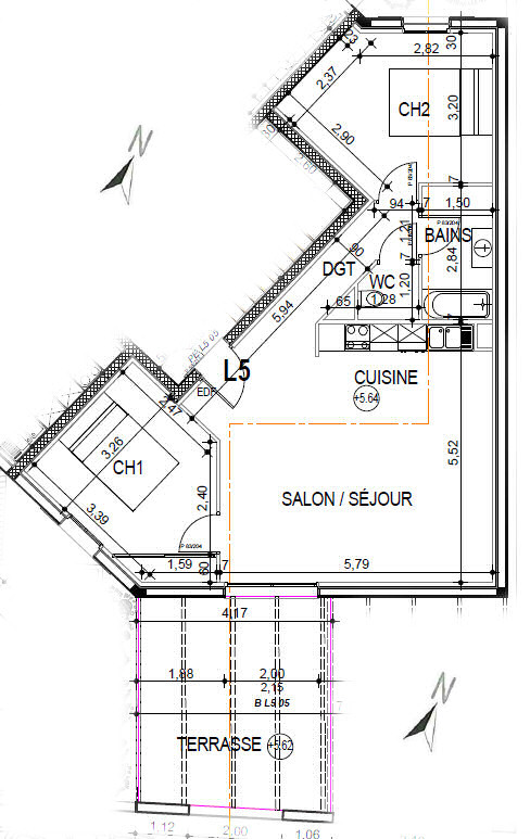 Plan de l'appartement